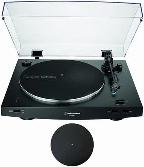 Audio-Technica AT-LP3XBT-BK Fully Automatic Wireless Belt-Drive Turntable, Black Bundle with Deco Gear 12" Silicone Rubber Turntable Platter Mat belt-drive turntable,vinyl record player,audiophile turntable,