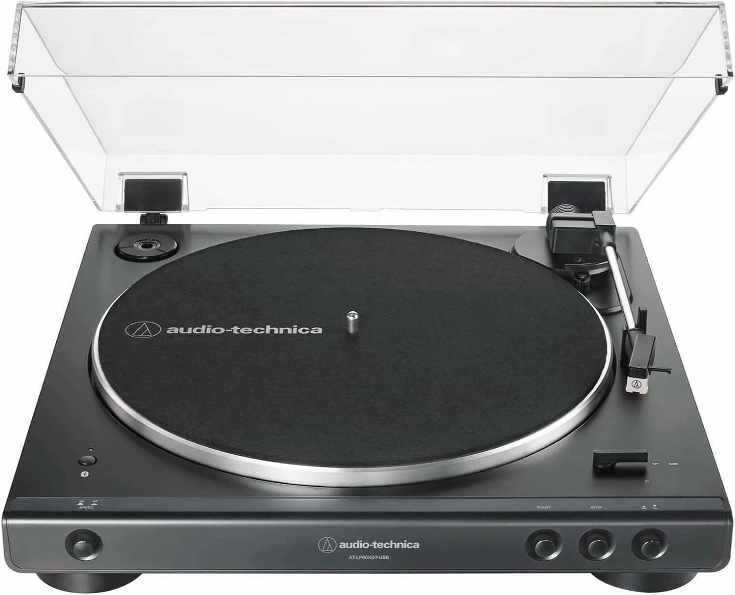 Audio-Technica AT-LP60XBT-USB-BK Fully Automatic Belt-Drive Stereo Turntable with Bluetooth and USB belt-drive turntable,vinyl record player,audiophile turntable,