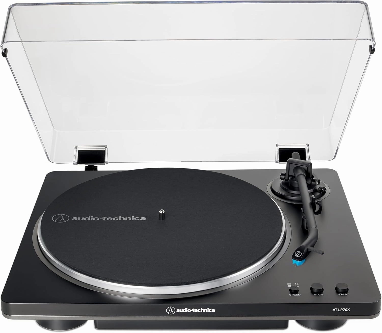 Audio-Technica AT-LP70X Automatic Turntable (Black/Grey) direct-drive turntable,DJ turntable,hi-torque vinyl deck,