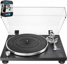 Audio-Technica AT-LPW30BKR Fully Manual Belt-Drive Turntable Bundle with 2 YR CPS Enhanced Protection Pack belt-drive turntable,vinyl record player,audiophile turntable,
