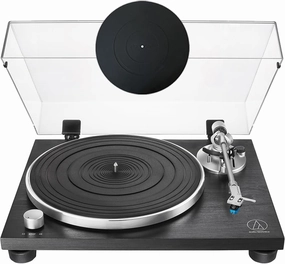 Audio-Technica AT-LPW30BKR Fully Manual Belt-Drive Turntable Bundle with Deco Gear Universal 12 inch Silicone Rubber Turntable Platter Mat belt-drive turntable,vinyl record player,audiophile turntable,