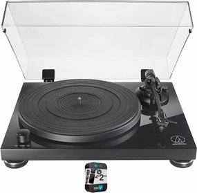 Audio-Technica AT-LPW50PB Fully Manual Belt-Drive Turntable Bundle with 2 YR CPS Enhanced Protection Pack belt-drive turntable,vinyl record player,audiophile turntable,