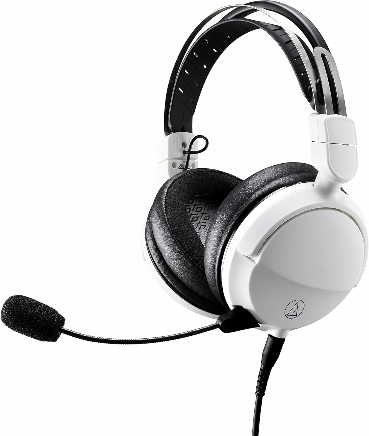 Audio-Technica ATH-GL3WH Closed-Back Gaming Headset, White reference headphones,neutral sound headphones,monitor headphones,
