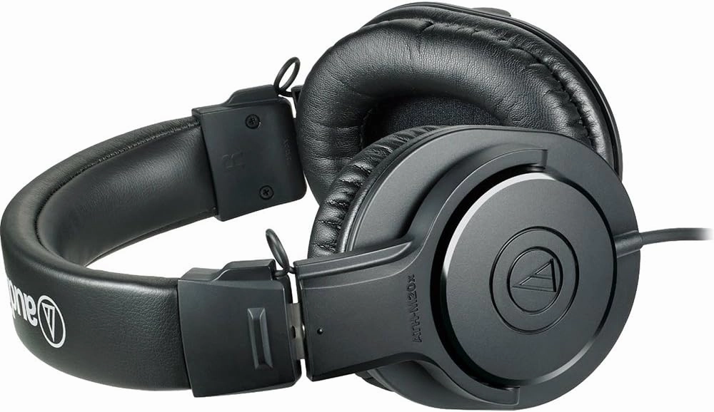Audio-Technica ATH-M20x Professional Studio Monitor Headphones, Black (AUD ATHM20X)