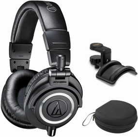 Audio-Technica ATH-M50X Professional Closed-Back Studio Monitor Headphones (Pair) Bundle with Deersync H4 4-Channel Pro Studio Headphone Amplifier studio monitors,nearfield speakers,mixing reference monitors,