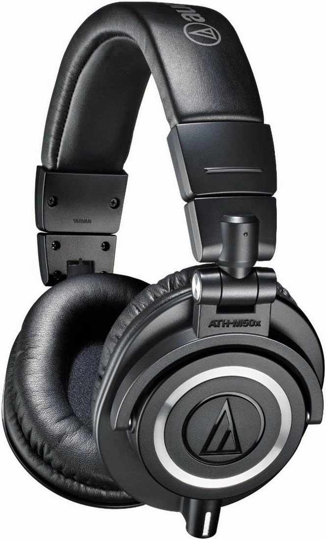 Audio-Technica ATH-M50x Professional Studio Monitor Headphones (Renewed) audiophile headphones,high-end headphones,studio over-ear,