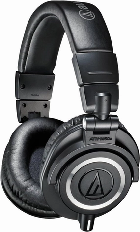 Audio-Technica ATH-M50x Professional Studio Monitor Headphones (Renewed) audiophile headphones,high-end headphones,studio over-ear,