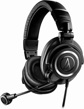 Audio-Technica ATH-M50xSTS-USB StreamSet Streaming Headset,Black reference headphones,neutral sound headphones,monitor headphones,