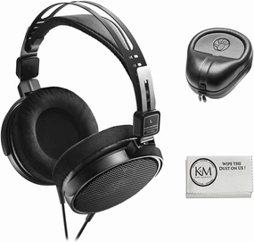 Audio-Technica ATH-R30x Open-Back Reference Headphones with Full-Sized Hard Headphone Case & Cloth (3 Items) reference headphones,neutral sound headphones,monitor headphones,