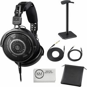 Audio-Technica ATH-R50x Open-Back Reference Headphones with Headphones Stand & Cloth (3 Items) reference headphones,neutral sound headphones,monitor headphones,