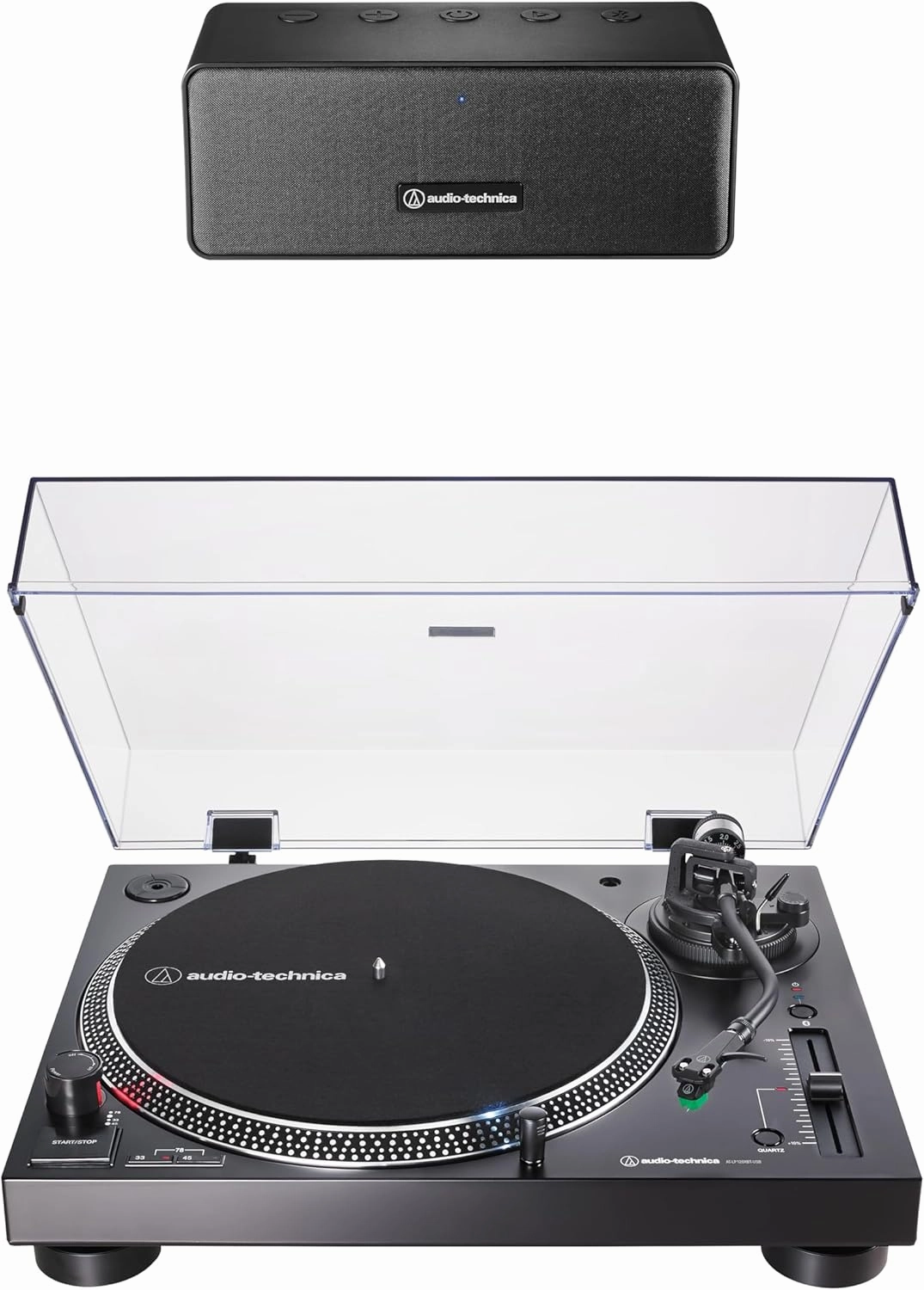 Audio-Technica ATLP120XBTUSB P2 Turntable Speaker Pack, Black direct-drive turntable,DJ turntable,hi-torque vinyl deck,