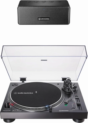 Audio-Technica ATLP120XBTUSB P2 Turntable Speaker Pack, Black direct-drive turntable,DJ turntable,hi-torque vinyl deck,