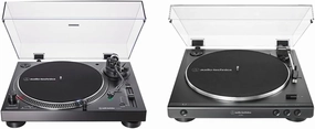 Audio-Technica ATLP120XBTUSB Wireless Direct-Drive Turntable, Black & AT-LP60X-BK Fully Automatic Belt-Drive Stereo Turntable, Black, Hi-Fi, 2 Speed direct-drive turntable,DJ turntable,hi-torque vinyl deck,