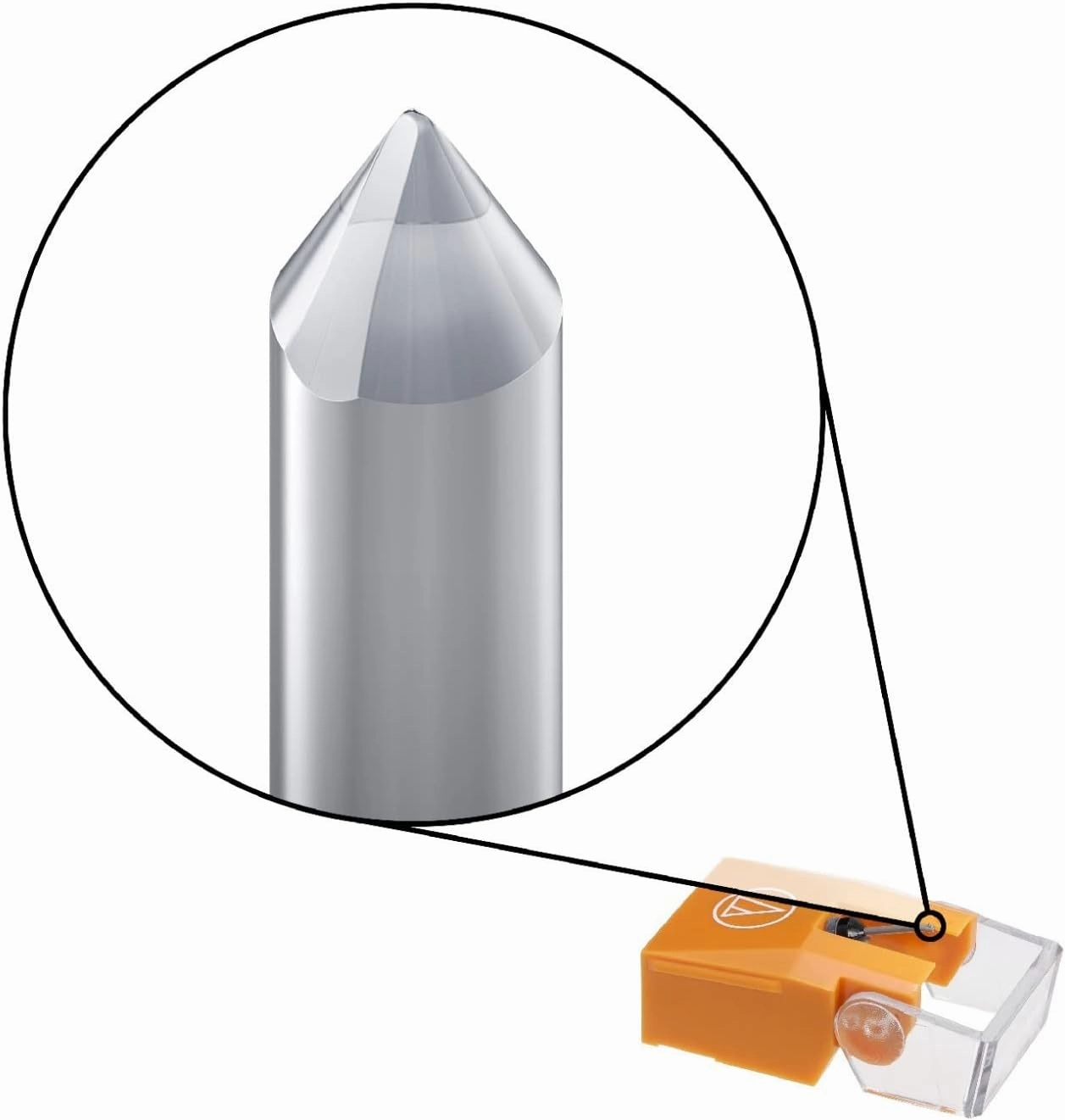 Audio-Technica VMN30EN Elliptical Nude Replacement Turntable Stylus Orange