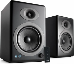 Audioengine A5  Powered Bookshelf Speakers - Premium 150W Stereo Speakers for Music, Gaming, Turntables, Home Theater Systems - Powerful Studio Monitors bookshelf speakers,compact stereo speakers,hi-fi shelf speakers,