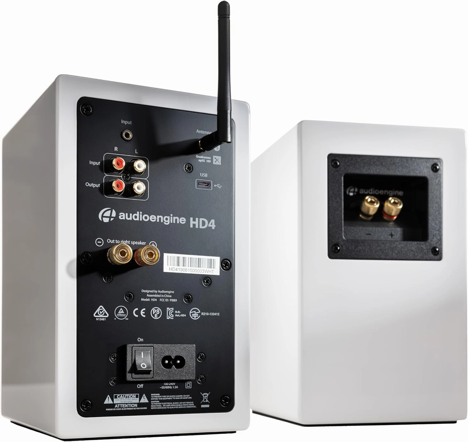 Audioengine HD4 Wireless Bluetooth Bookshelf Speakers - Home Theater, Desktop, Surround Sound, Music, Movies and Gaming - Bluetooth Adaptive aptX 5.3