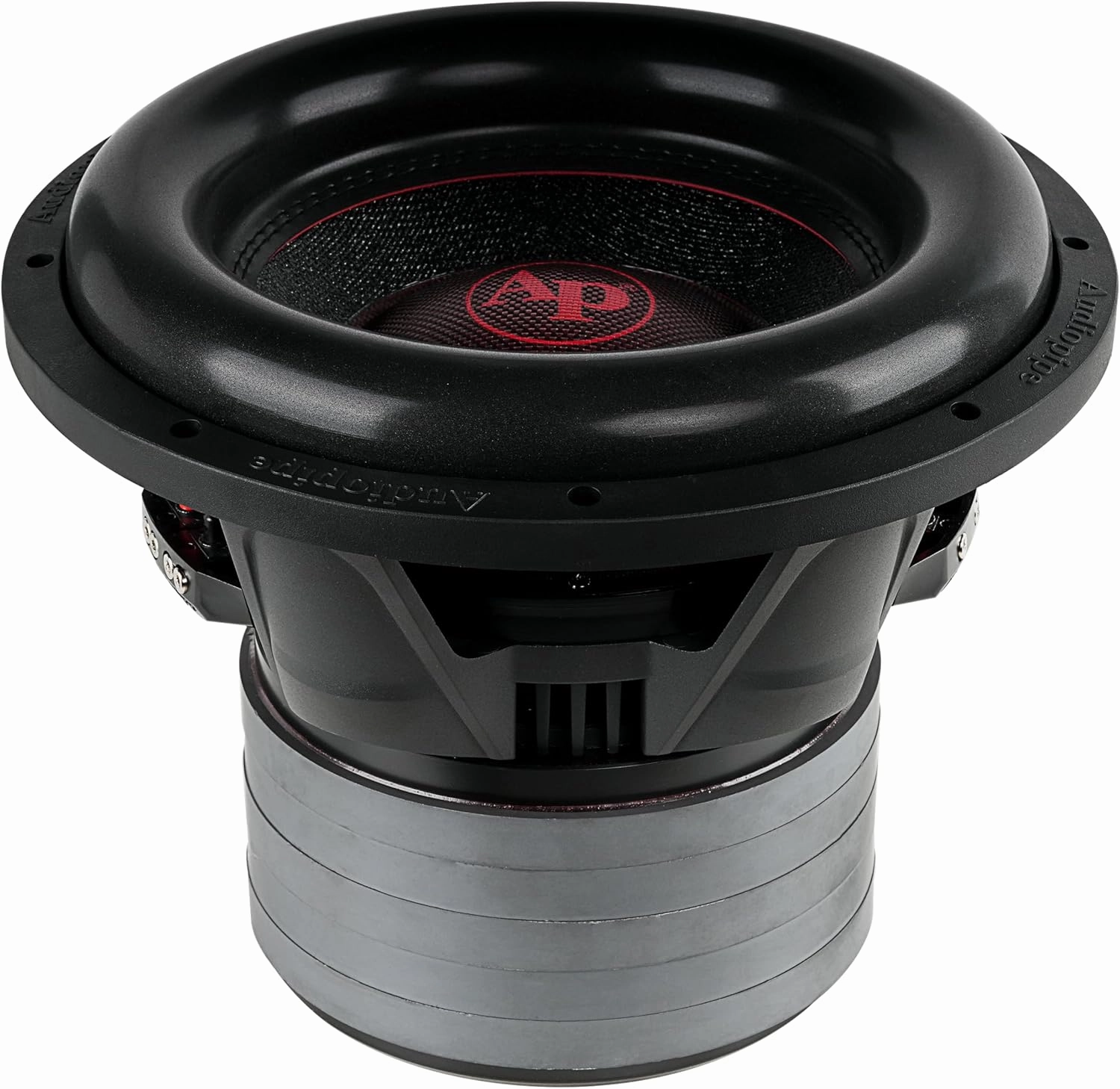 Audiopipe 12" Quinta Stack Composite Cone Subwoofer (TXX-BDC-V-12), Superior Performance, 2400W, 5 Magnets, BASV Voice Coil, Aluminum Basket, Weaved Tinsel Leads, Multi-Connect Terminals, 2 * 4 Ohms