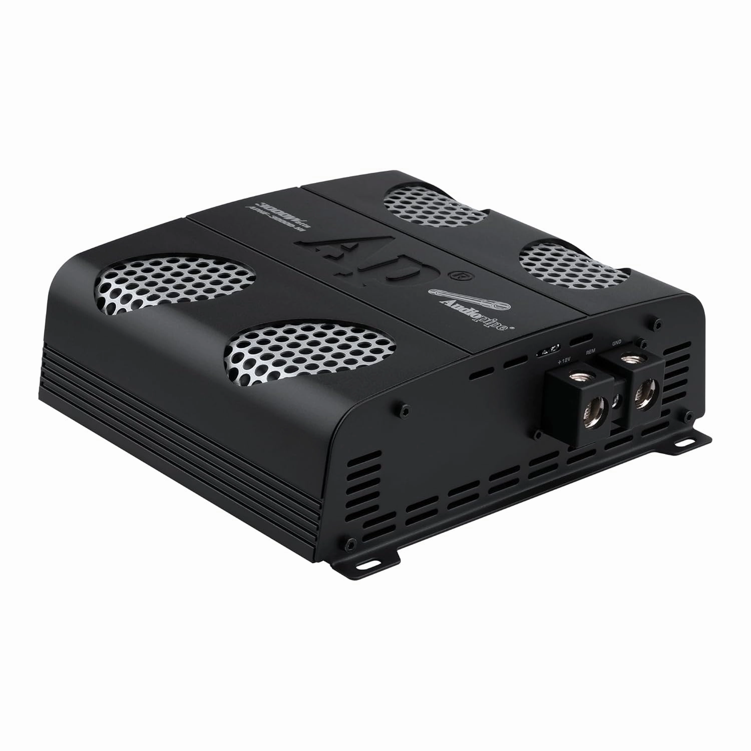 Audiopipe 3000 Watts Full Range Class D Mosfet Amplifier (APHF-3000D-H1), 4-Point Protection System, 1 Ohm, BTL Mode, Remote Bass Control Knob