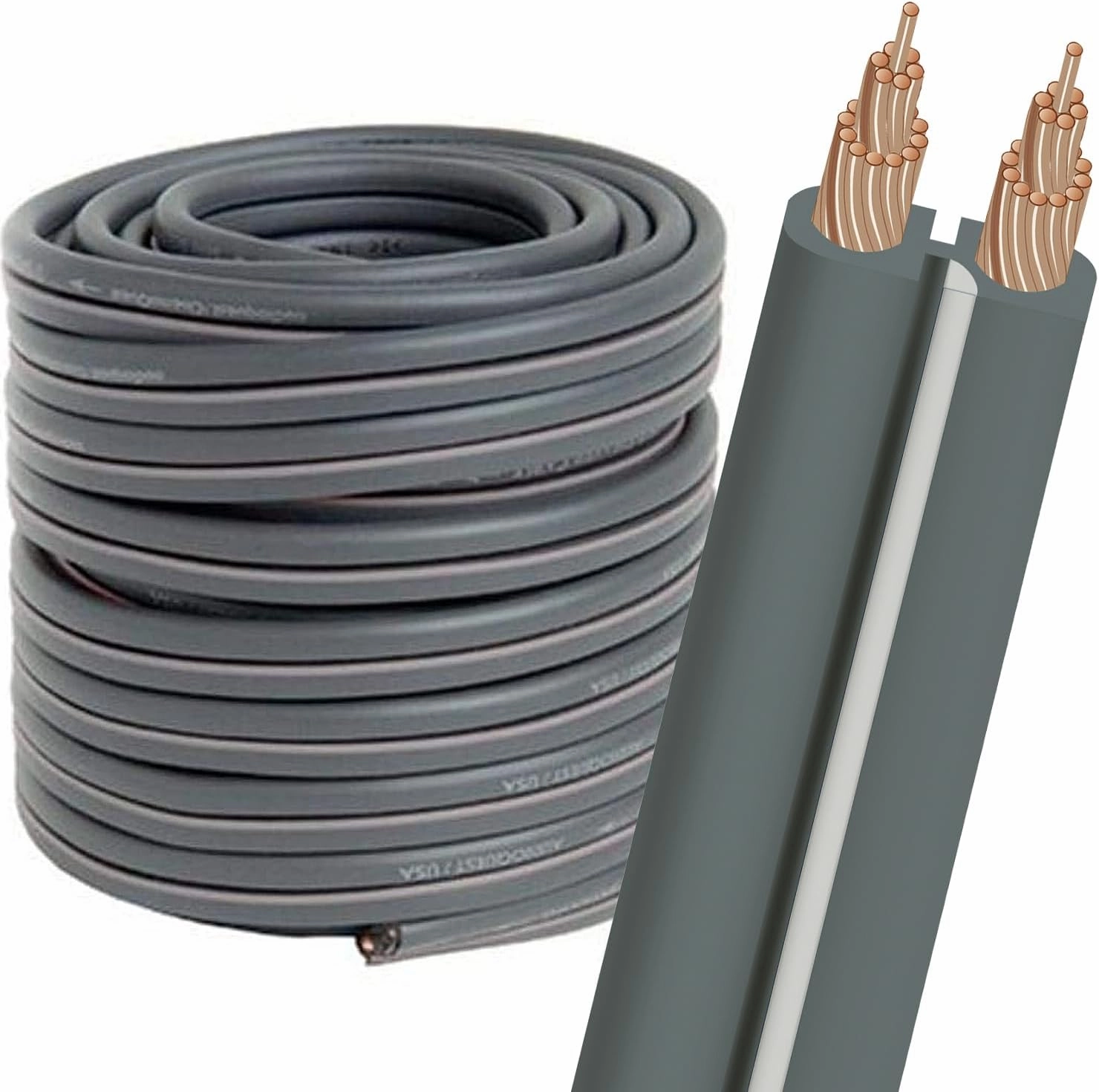 AudioQuest G-2 Bulk Speaker Cable - 16 AWG 30' (9.14m) Spool - Grey Jacket speaker cable,audio wire,hi-fi speaker cord,
