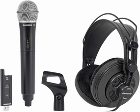 Audiosavings Bundle: Stage XPD2 Handheld USB Digital Wireless Q6 Microphone Mic Clip Bundle with SR850 Professional Semi-Open Studio Reference Monitoring Headphones (2 Items) reference headphones,neutral sound headphones,monitor headphones,