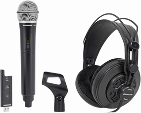 Audiosavings Bundle: Stage XPD2 Handheld USB Digital Wireless Q6 Microphone Mic Clip Bundle with SR850 Semi-Open Studio Reference Monitoring Headphones (2 Items) reference headphones,neutral sound headphones,monitor headphones,