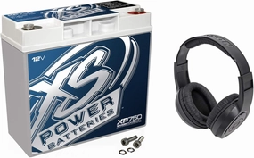 Audiosavings Bundle: XS Power XP750 750 Watt Power Cell Car Audio Battery Power Stereo System Bundle with Samson SR350 Over Ear Closed Back Studio Reference Monitoring Stereo Headphones (2 Items) reference headphones,neutral sound headphones,monitor headph