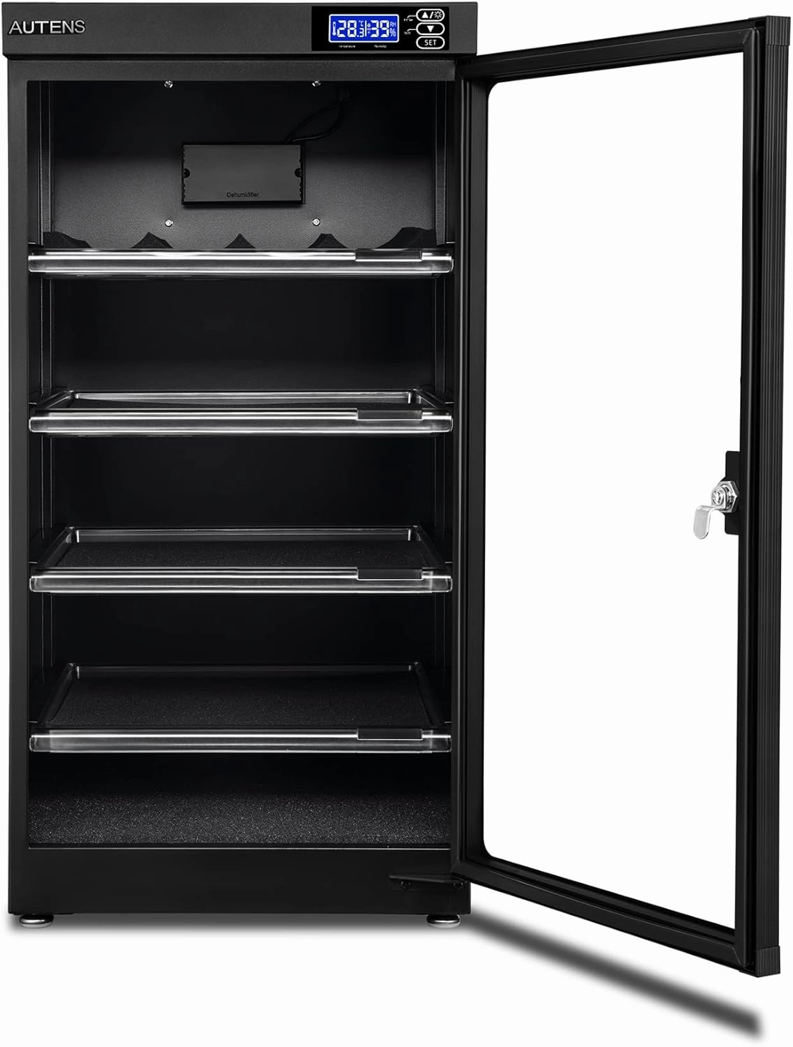 AUTENS 100L Dehumidifying Dry Cabinet Box, Digital Control Noiseless and Energy Saving, 5 Layers for DSLR SLR Camera Lens and Electronic Equipment Storage,Temperature Humidity LED Dual Screen
