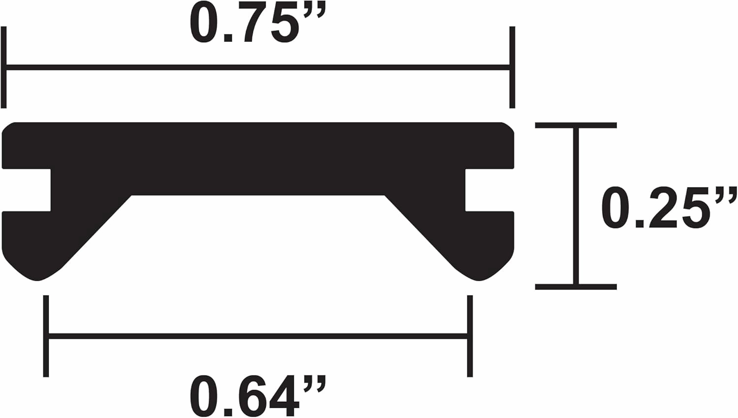 Automotive Authority LLC White RV Camper Trailer Thick Vinyl 3/4" Insert Trim Mold Flexible Screw Cover 0.75" x 50 Feet(50 ft, White)