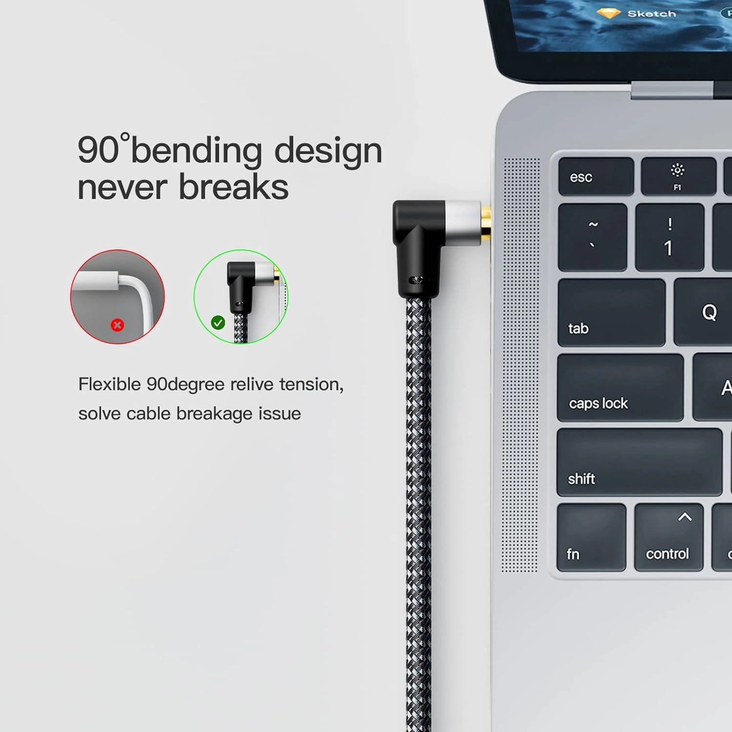 AUX Cord 6ft/1.8M,3.5mm Stereo Audio Cable 90 Degree 3.5mm Male to Male Stereo Aux Cable Right Angle TRS Cable Compatible for car, Headphone,Tablets, Speakers