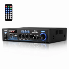 AV-568 Stereo Home Audio Amplifier, 300W Max Power Theater Amplifier with Bluetooth, USB, SD, AUX, FM for Studio, Karaoke AV receiver,surround receiver,home theater amplifier,