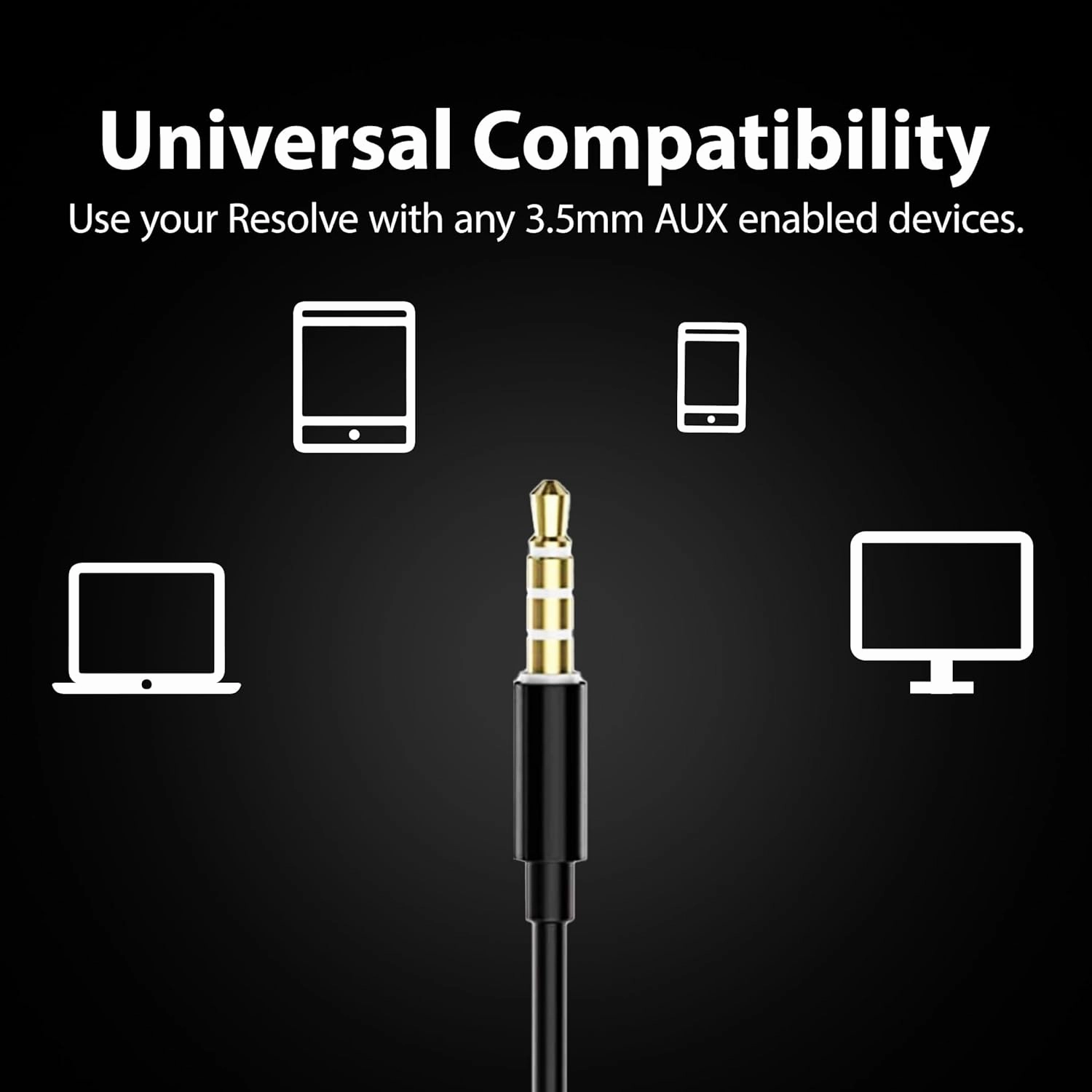 Avantree Resolve (Large)  Wired Open-Ear Earbuds w/Mic & Over-Ear Hook, for Seniors & Men w/Large Ears, Great for Office, Outdoor & Home, 3.5mm AUX