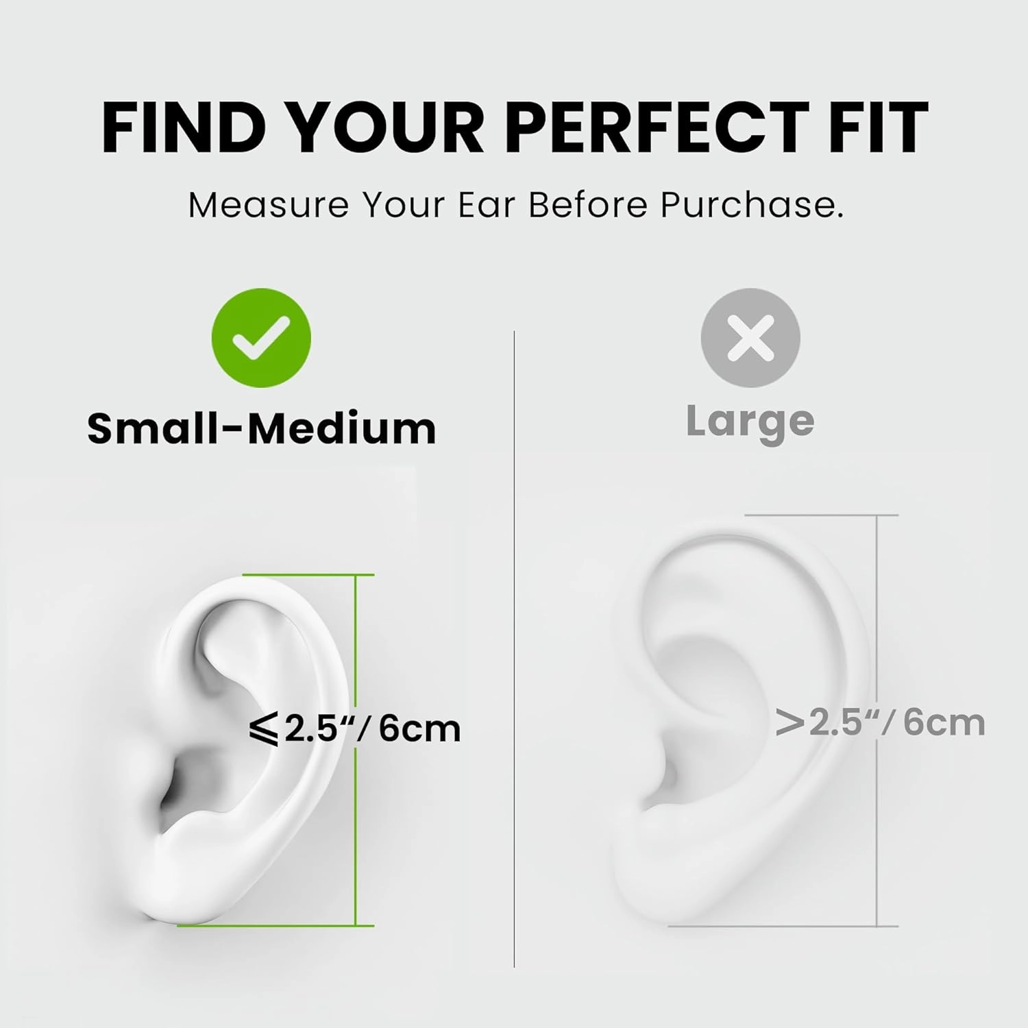 Avantree Resolve (Small-Medium)  Wired Open-Ear Earbuds w/Mic & Over-Ear Hook, for Women, Kids & Young Men w/Small Ears, Ideal for Office, Outdoor & Home, 3.5mm AUX