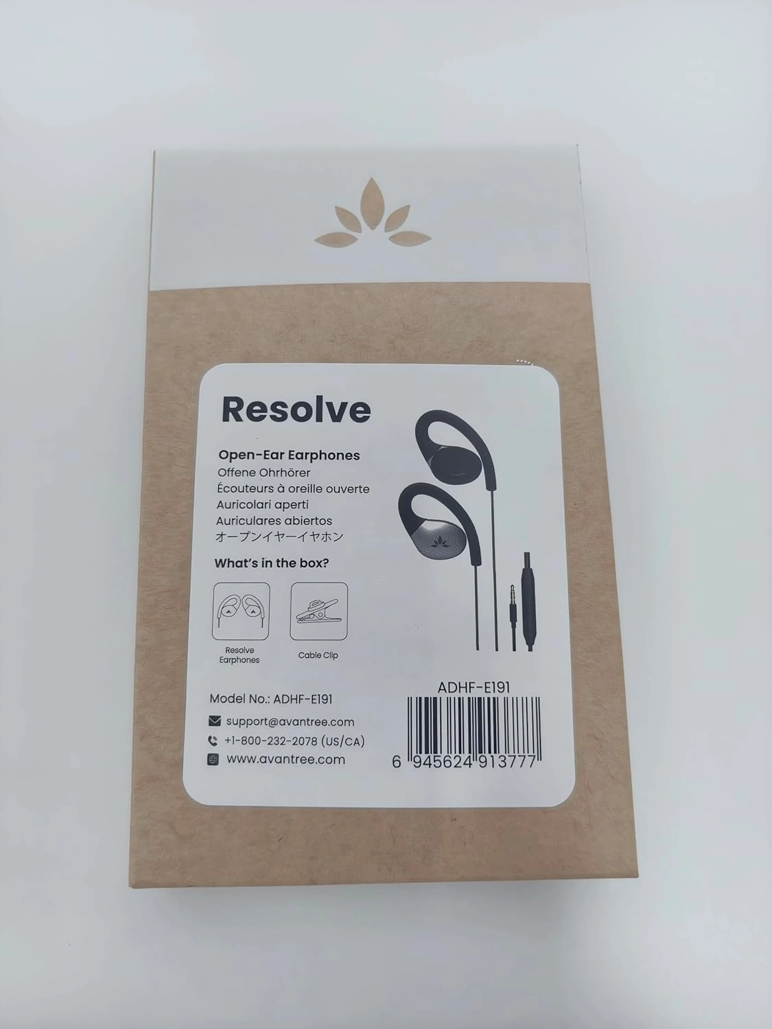Avantree Resolve (Small-Medium)  Wired Open-Ear Earbuds w/Mic & Over-Ear Hook, for Women, Kids & Young Men w/Small Ears, Ideal for Office, Outdoor & Home, 3.5mm AUX