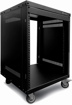 AxcessAbles 12U AV Rack Stand | 12 Space Component Cabinet | Removable Side Panels for Open-Frame | 550lb Capacity Four Post Network Server Case | 19-Inch Rack-mountable Cabinet (RK12U) audio rack,hi-fi component stand,media shelf,