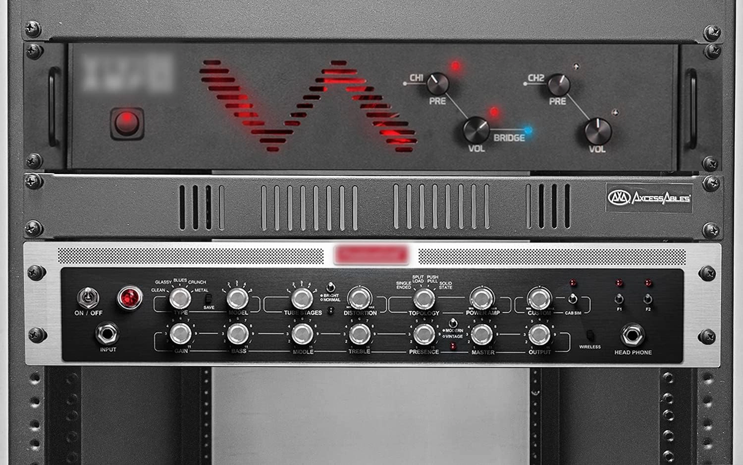 AxcessAbles 1U Vented Rack Panels - Pack of Two 1U Vented Spacers for 19-inch Equipment Cabinets and Server Racks - Single Space Filler Airflow Panels - RKVENTED1U (2 Pack)