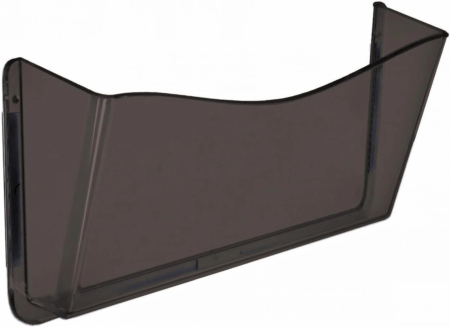 Azar Displays 250035-SMK Plastic Wall Mount File Holder with Double Sided Tape Smoke Colored, 4-Pack