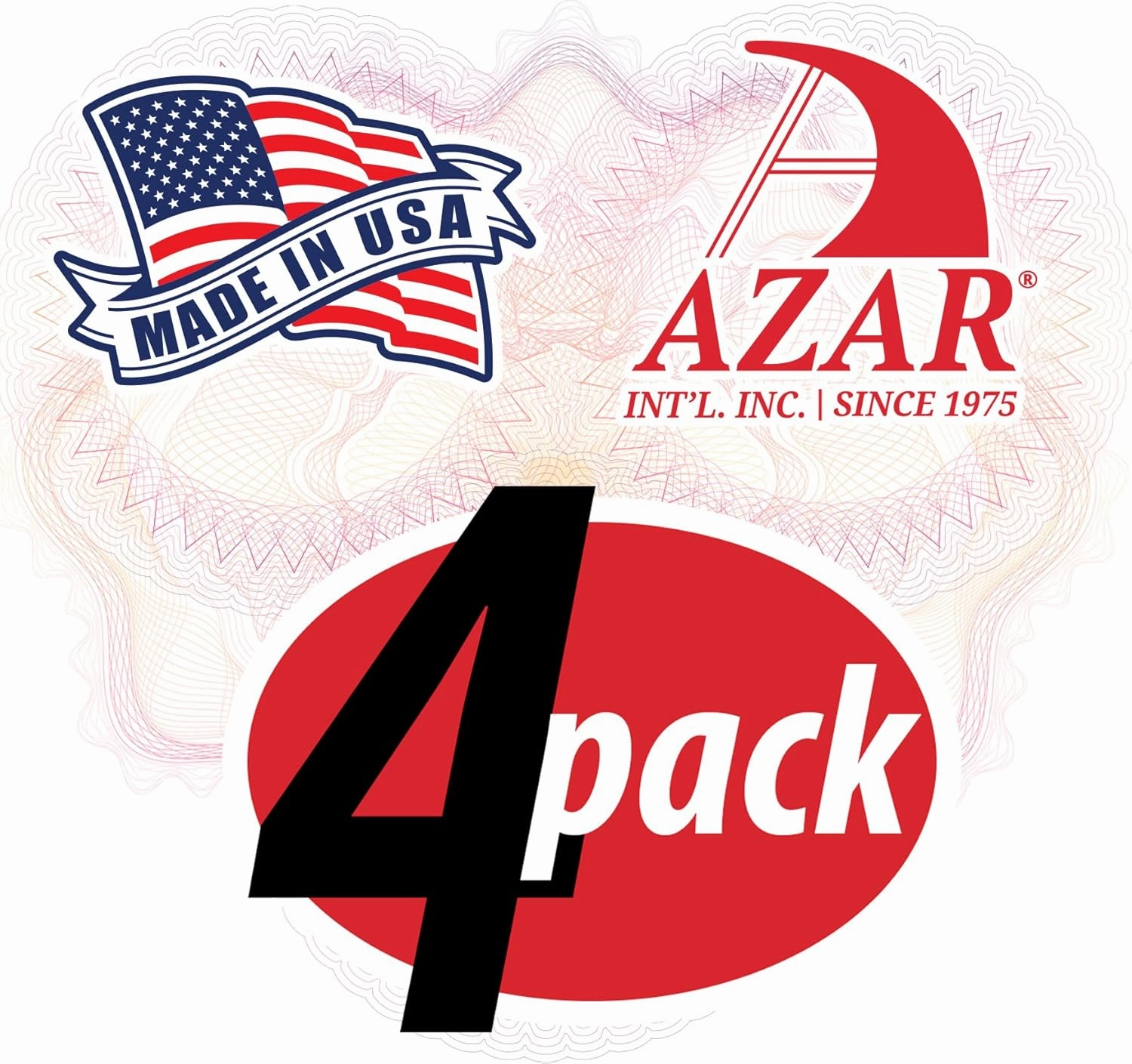 Azar Displays 250035-SMK Plastic Wall Mount File Holder with Double Sided Tape Smoke Colored, 4-Pack