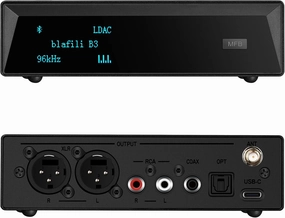 B3 Professional XLR Bluetooth v5.1 Music Receiver, LDAC & aptX HD Streamer, Built-in ESS DAC, Analog RCA, Digital Optical and COAXIAL Outputs, for Audio Mixer, DJ Speakers & PA System DAC,USB audio converter,digital to analog converter,