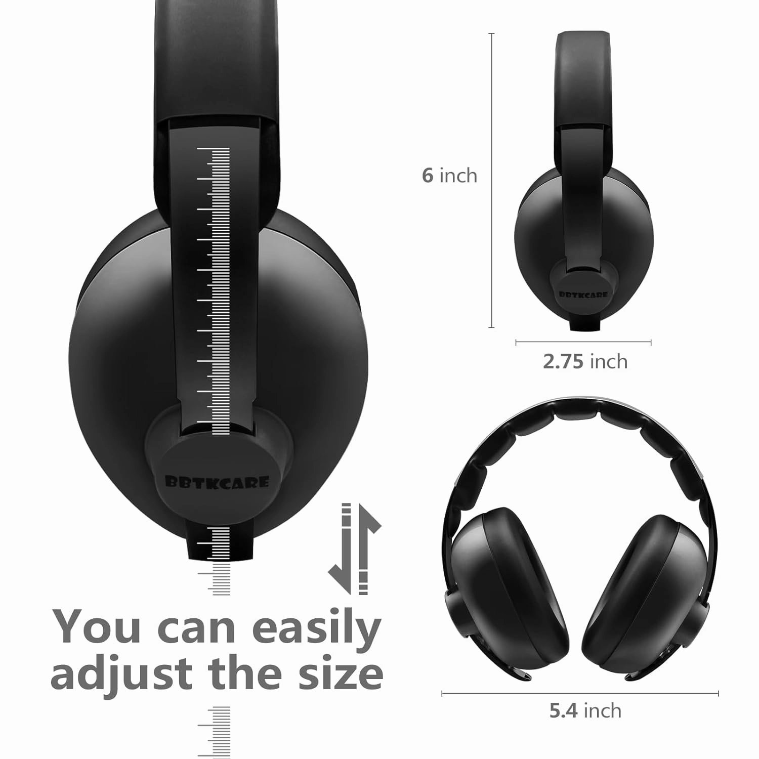 Baby Headphones Noise Cancelling Headphones for Babies for 3 Months to 3 Years (Black)