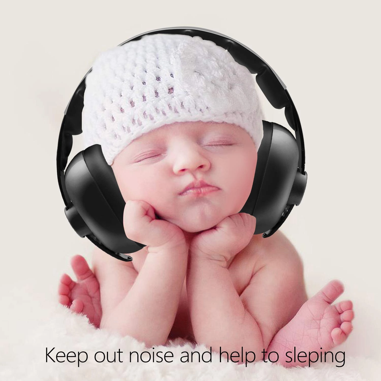 Baby Headphones Noise Cancelling Headphones for Babies for 3 Months to 3 Years (Black)
