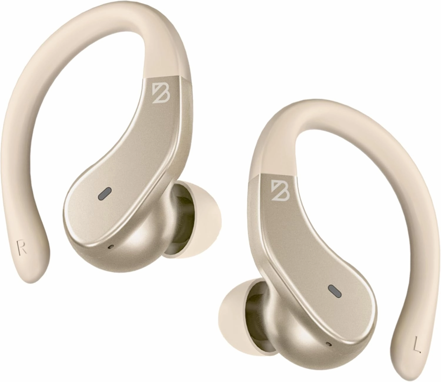 Back Bay Audio - Runner's Wireless Earbuds Bluetooth Headphones for Sports, Hook Over The Ear Buds, Deep Bass, Wrap Around Earphones with Earhooks for Running, Workout Wireless Headphones for The Gym TWS earbuds,compact wireless buds,Bluetooth ear tips,