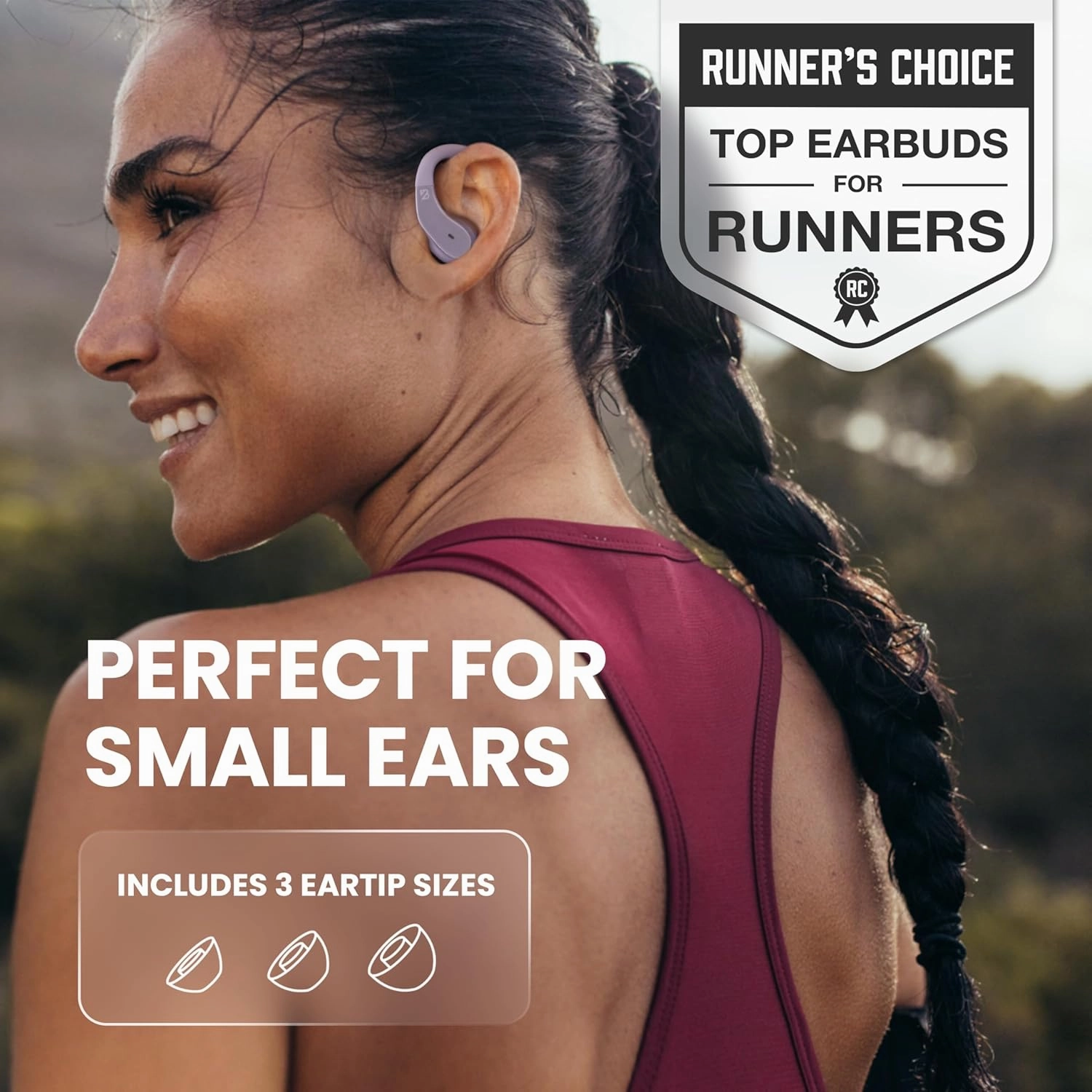 Back Bay Audio - Runner's Wireless Earbuds Bluetooth Headphones for Sports, Hook Over The Ear Buds, Deep Bass, Wrap Around Earphones with Earhooks for Running, Workout Wireless Headphones for The Gym