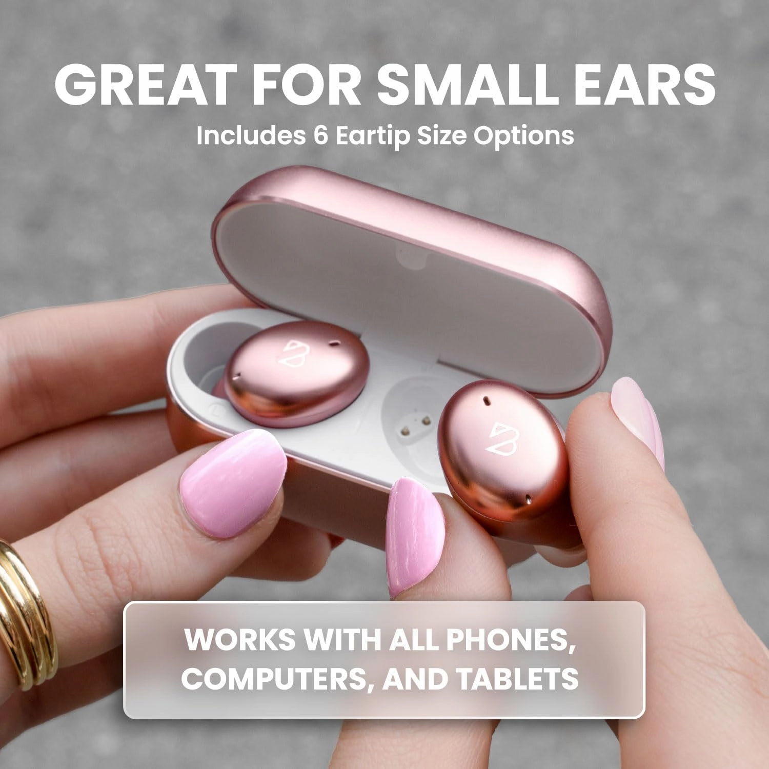 Back Bay Audio Tempo 30 Wireless Earbuds for Small Ears - Award-Winning Sound, Sweatproof Bluetooth Earbuds, Comfortable Ear Buds for Women, Pink Earphones Small Ear Canals, Long Battery Headphones