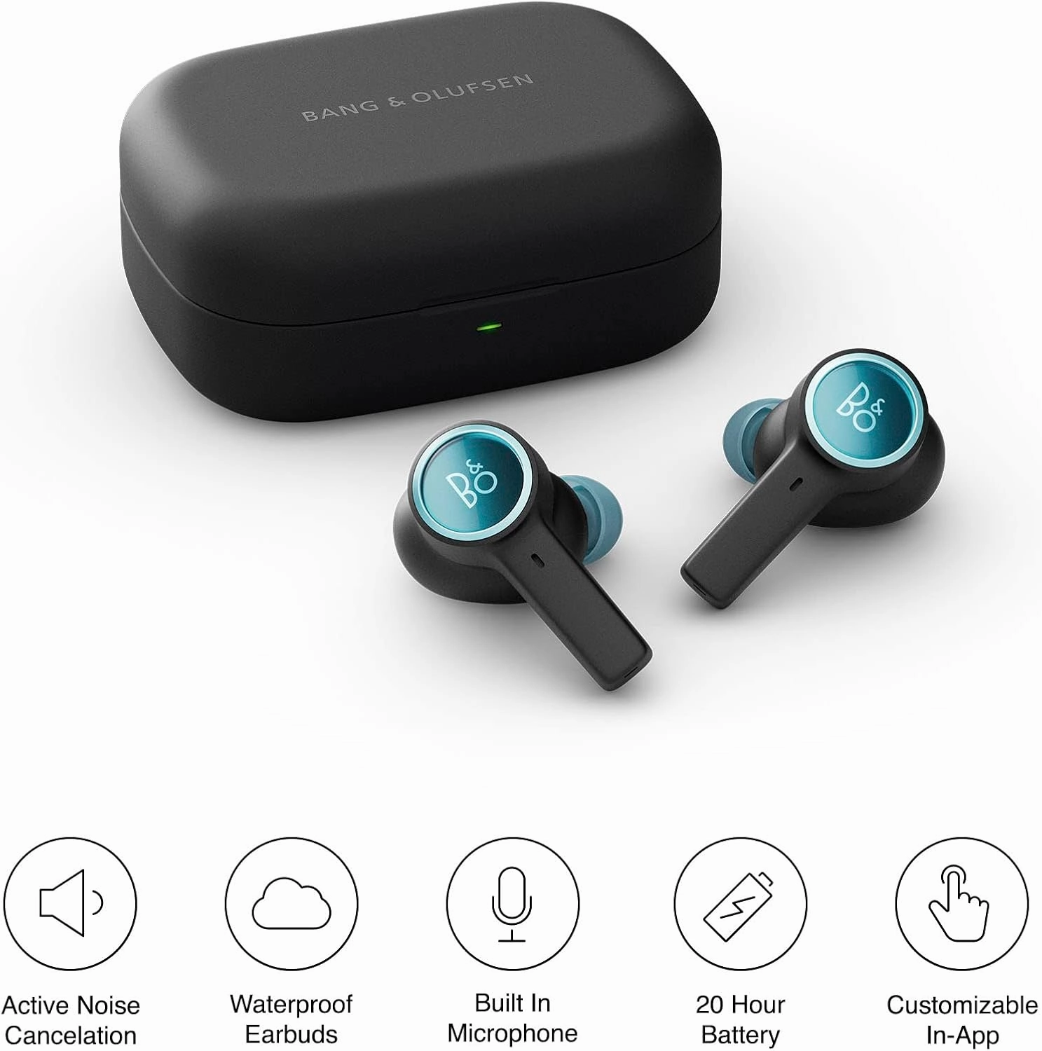 Bang & Olufsen Beoplay EX - Wireless Bluetooth Earphones with Microphone and Active Noise Cancelling, Waterproof, 20 Hours of Playtime