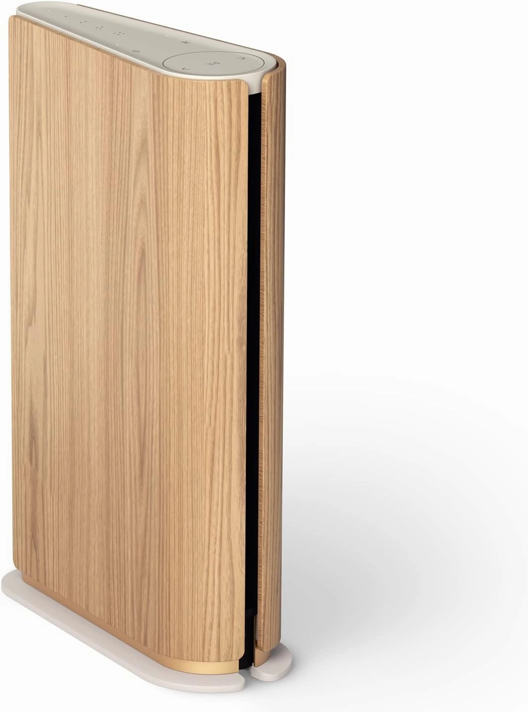 Bang & Olufsen Beosound Emerge Bookshelf Wi-Fi Speaker, Gold Tone/Light Oak
