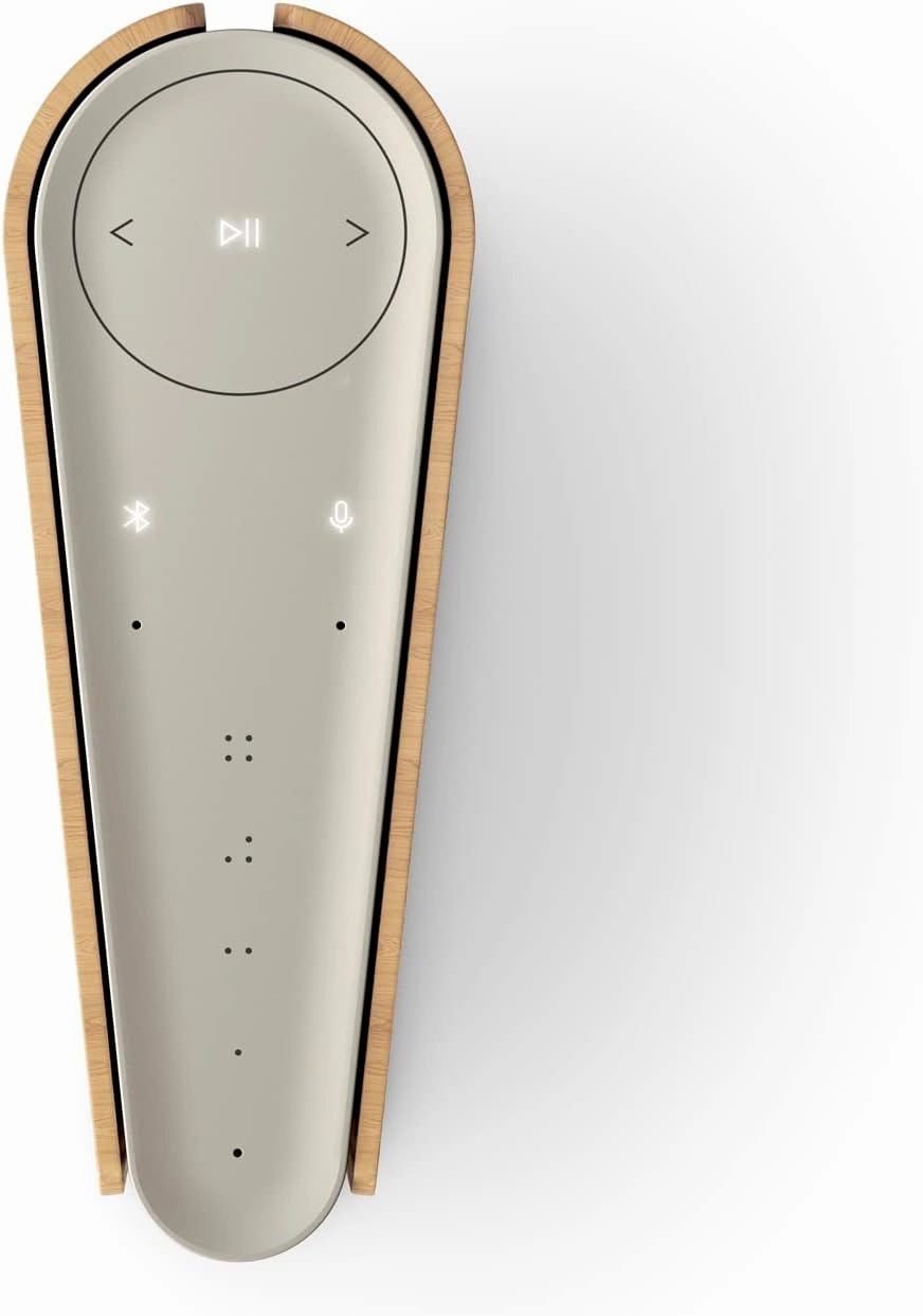 Bang & Olufsen Beosound Emerge Bookshelf Wi-Fi Speaker, Gold Tone/Light Oak