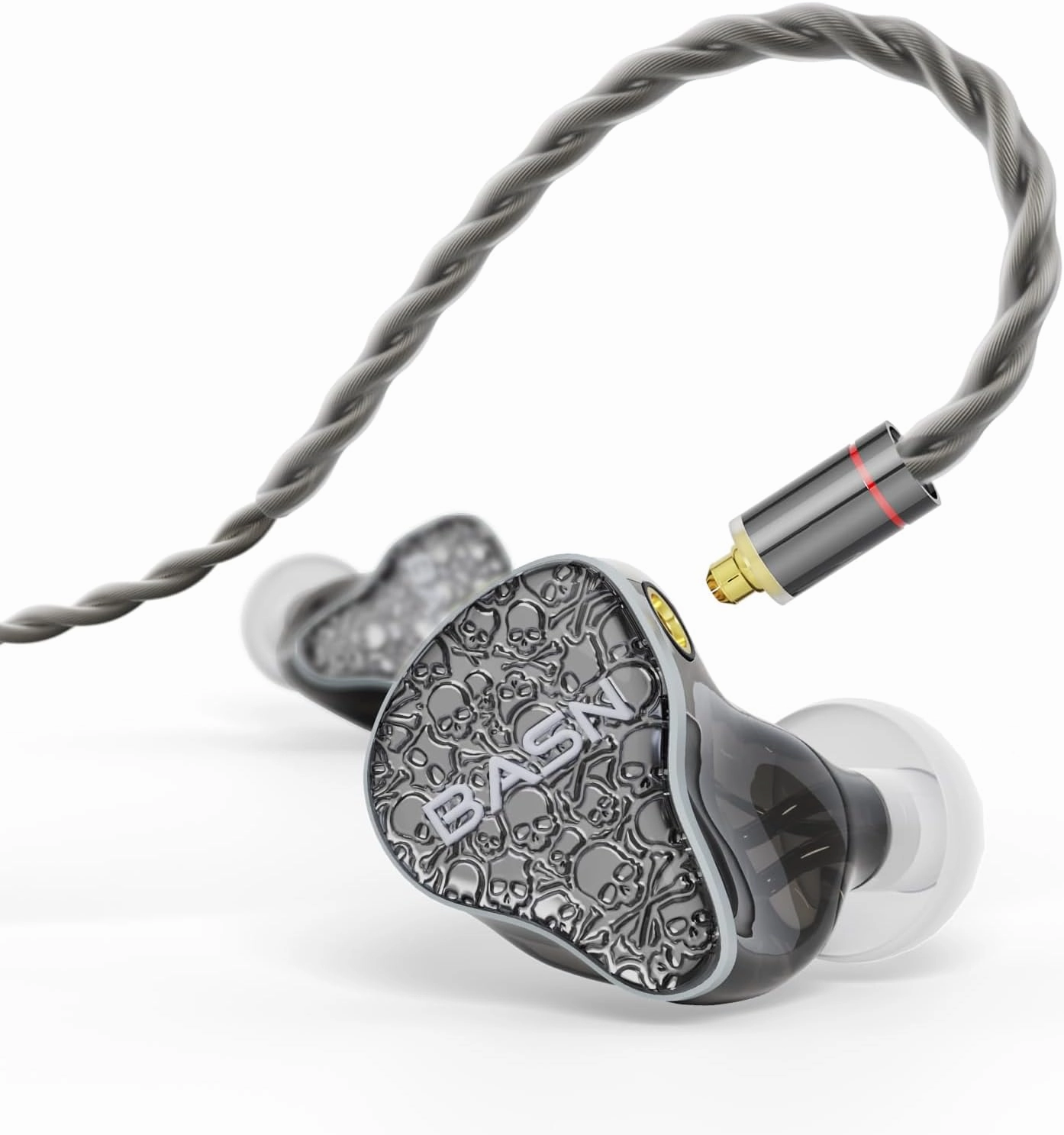 BASN Bmaster5 in Ear Monitors, 5 Drivers Drummer Headphones with Powerful Bass, Noise Isolation IEM Earbuds with Detachable MMCX Sliver-Plated OFC Cable for Musicians (Midnight Black, MMCX) in-ear monitors,hi-fi IEMs,studio earphones,