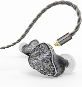 BASN Bmaster5 in Ear Monitors, 5 Drivers Drummer Headphones with Powerful Bass, Noise Isolation IEM Earbuds with Detachable MMCX Sliver-Plated OFC Cable for Musicians (Midnight Black, MMCX) in-ear monitors,hi-fi IEMs,studio earphones,