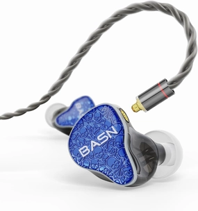 BASN Bmaster5 in Ear Monitors, 5 Drivers Drummer Headphones with Powerful Bass, Noise Isolation IEM Earbuds with Detachable MMCX Sliver-Plated OFC Cable for Musicians (Sapphire Blue, MMCX) in-ear monitors,hi-fi IEMs,studio earphones,
