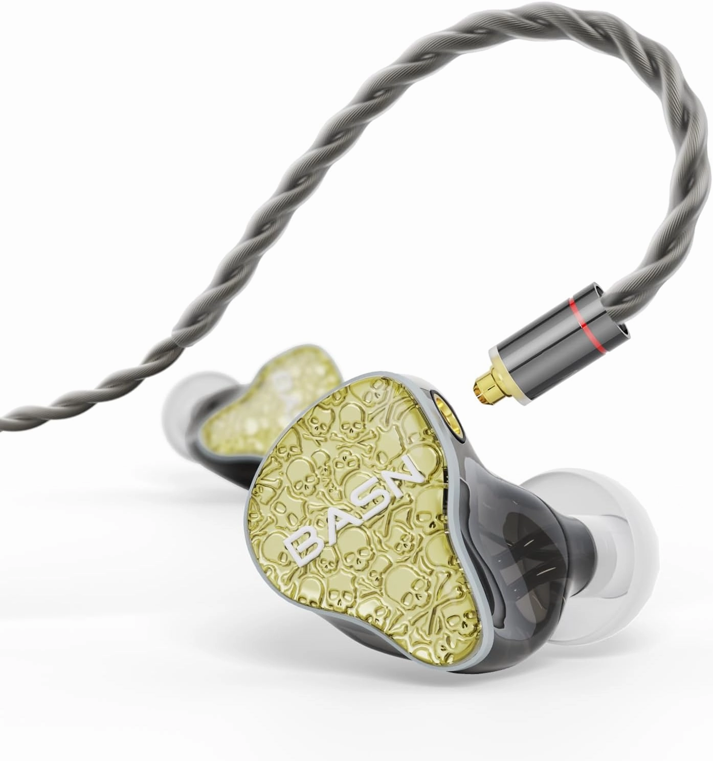 BASN Bmaster5 in Ear Monitors, 5 Drivers Drummer Headphones with Powerful Bass, Noise Isolation IEM Earbuds with Detachable MMCX Sliver-Plated OFC Cable for Musicians (Starlight Gold, MMCX) in-ear monitors,hi-fi IEMs,studio earphones,